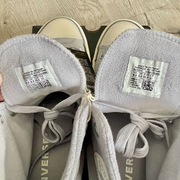 Converse-Chuck Taylor All Star Hi Lift Sneaker-GRAVEL GREY-size 8.5-NEW! - Picture 8 of 9